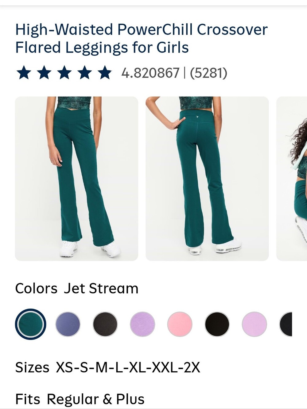 Old Navy Jet Stream High-Waisted Flared Leggings for Girls